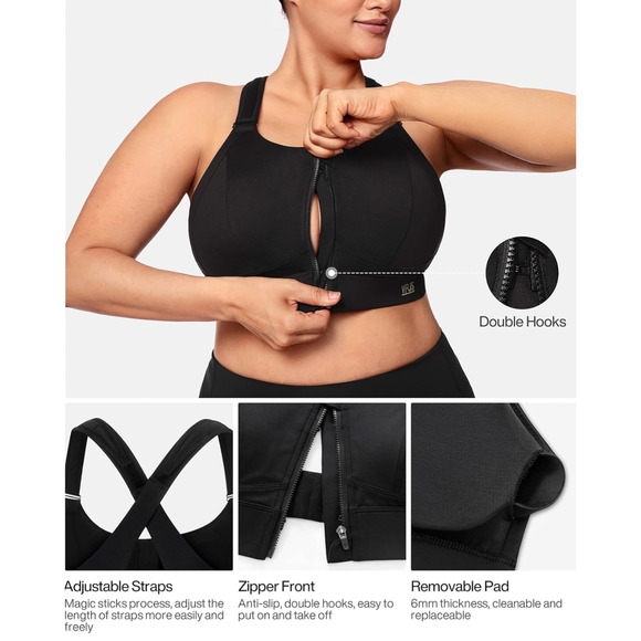 VFUS High Impact Adjustable Sports Bra XL - Picture 4 of 12